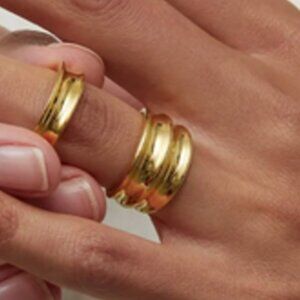 Jenny Bird Double Dune Ring Size 8